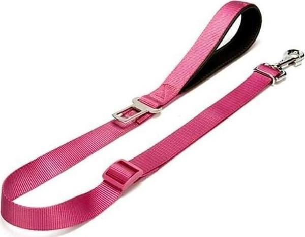 Doggie Dokuma Emniyet Kemerli Köpek Gezdirme Tasma Aparatı Medium Mor 2.5x80-120 Cm - Image 1