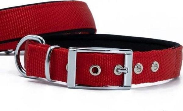 Doggie Elit Dokuma Köpek Boyun Tasması Large Kırmızı 2.5x42-50 Cm - Image 1