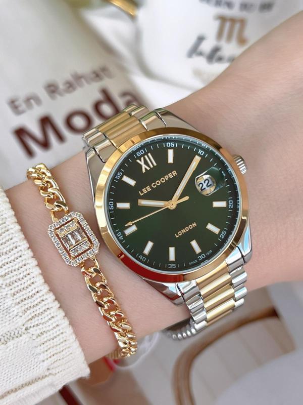 BLC7827.270 Lee Cooper Elite Seri Çelik Kordonlu 3 Atm Suya Dayanıklı Kadın Kol Saati+Bileklik - Image 1