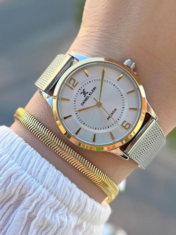 Daniel Klein Hasır Kordon 3 Atm Suya Dayanıklı 2 Yıl Garantili Kadın Kol Saati+Bileklik BDK.13306.8 - Image 1