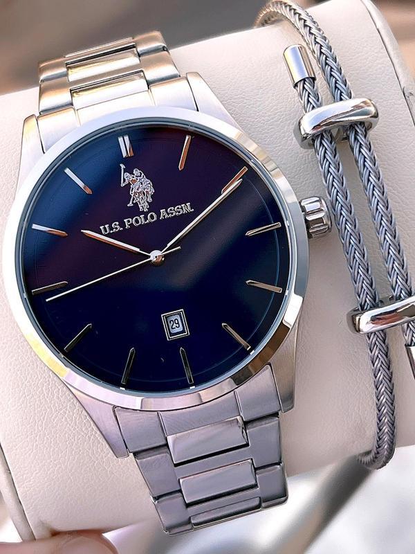 U.S.Polo Assn İtalyan Tasarım Bileklik Hediyeli 2 Yıl Garantili 5 Atm Erkek Kol Saati E.USP1072-03 - Image 1
