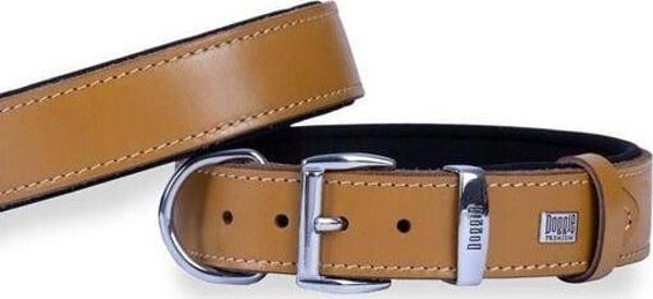 Doggie Konfor Deri Köpek Boyun Tasması Medium Camel 3.5x52-60 Cm - Image 1