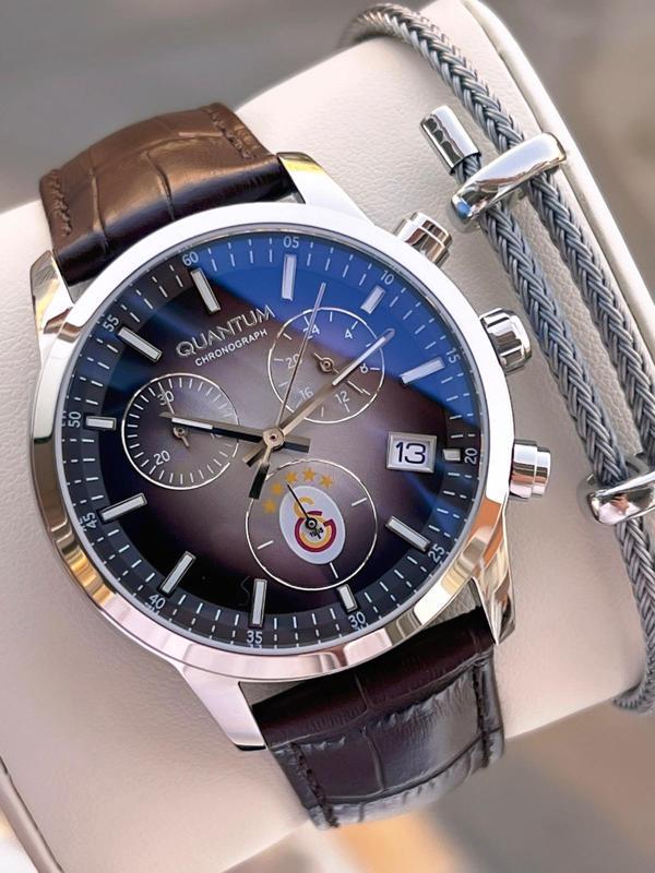 Quantum Galatasaraylı Lisanslı İtalyan Tasarım Bileklik Hediyeli 10 Atm Taraftar Kol Saati E1087.362 - Image 1