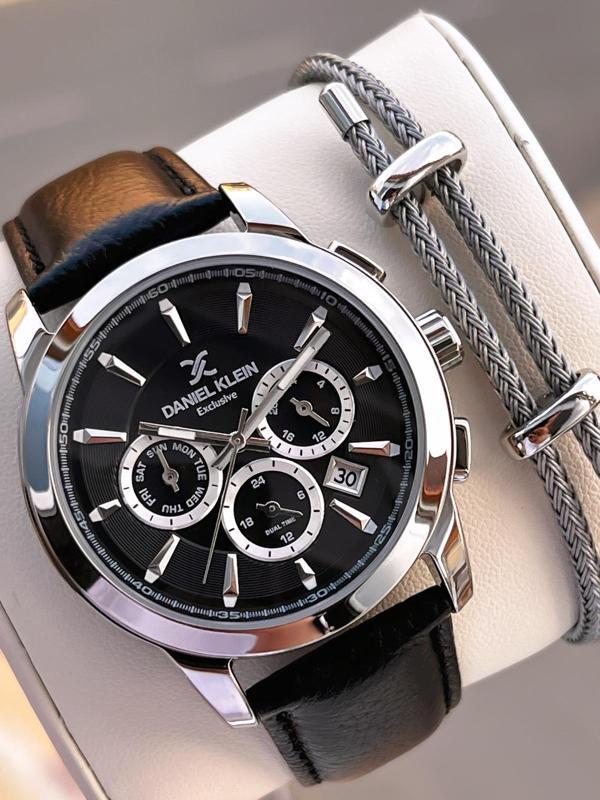 Daniel Klein Deri Kordon İç Kadran Fonksiyonları Aktif 3 Atm Suya Dayanıklı Erkek Kol Saati E140032-2 - Image 1