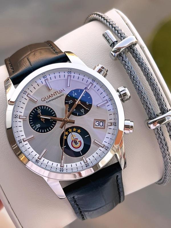 Quantum Galatasaraylı Lisanslı İtalyan Tasarım Bileklik Hediyeli 10 Atm Taraftar Kol Saati E1087.331 - Image 1