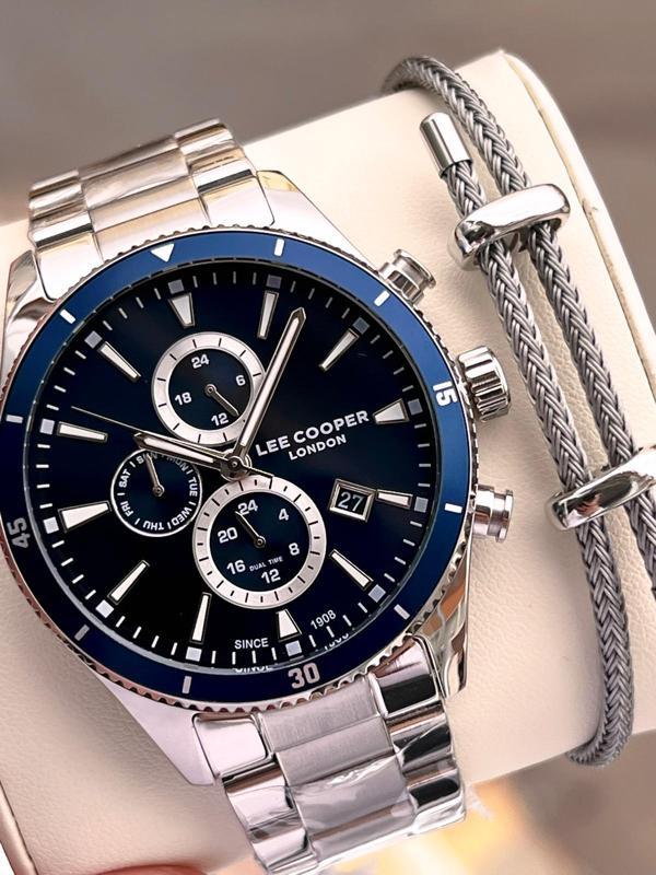 Lee Cooper İtalyan Tasarım Bileklik Hediyeli 2 Yıl Garantili 5 Atm Erkek Kol Saati ELC.08326.390 - Image 1