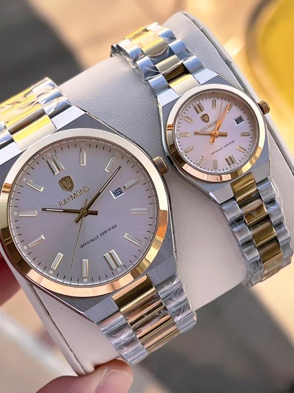 Raymond Ciflere Özel Sevgili Kombini 2 Yıl Garantili 5 Atm Suya Dayanklı Çift Saati CFT.05 - Image 1