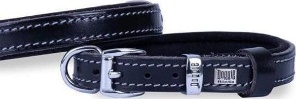 Doggie Konfor Deri Köpek Boyun Tasması Medium Siyah 1.5x25-30 Cm - Image 1