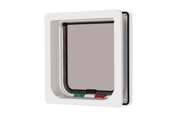 Beeztees CatMate Kedi Kapısı, Çift Yönlü, 4 fonksiyonlu, Beyaz, 19x20cm - Image 1