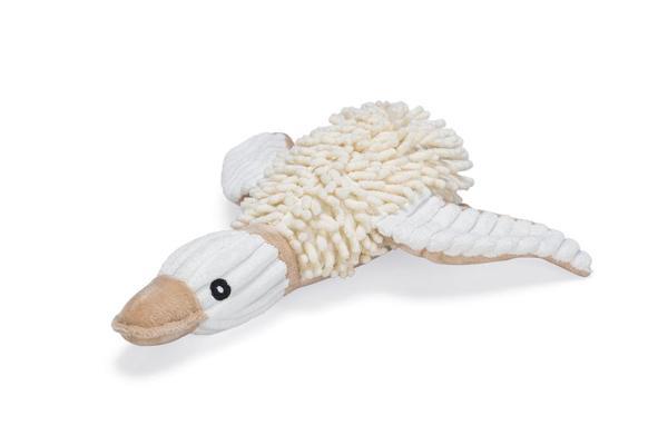 Beeztees Köpek Oyuncağı, Ördek, Peluş, Beyaz, 33x33x9cm - Image 1