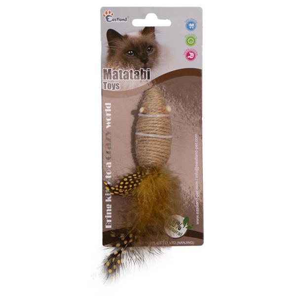 Eastland İpli Tüylü Çıngıraklı Fare Kedi Oyuncağı - Image 1