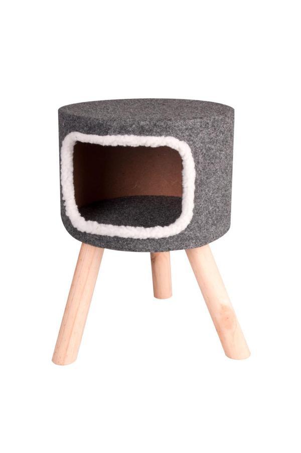 Karlıe İskandinav Kedi Evi 35x35x50cm Gri - Image 1