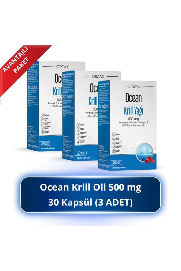 Ocean Krill Oil 500 Mg 30 Kapsül 3 Adet - Image 1