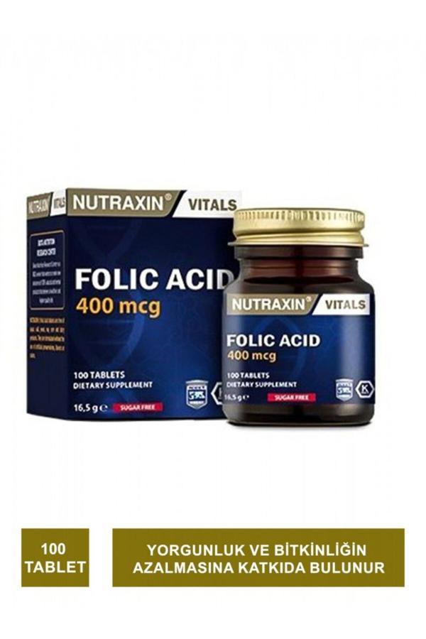 Nutraxin Folik Asit 400 Mcg 100 Tablet 2 Adet - Image 1