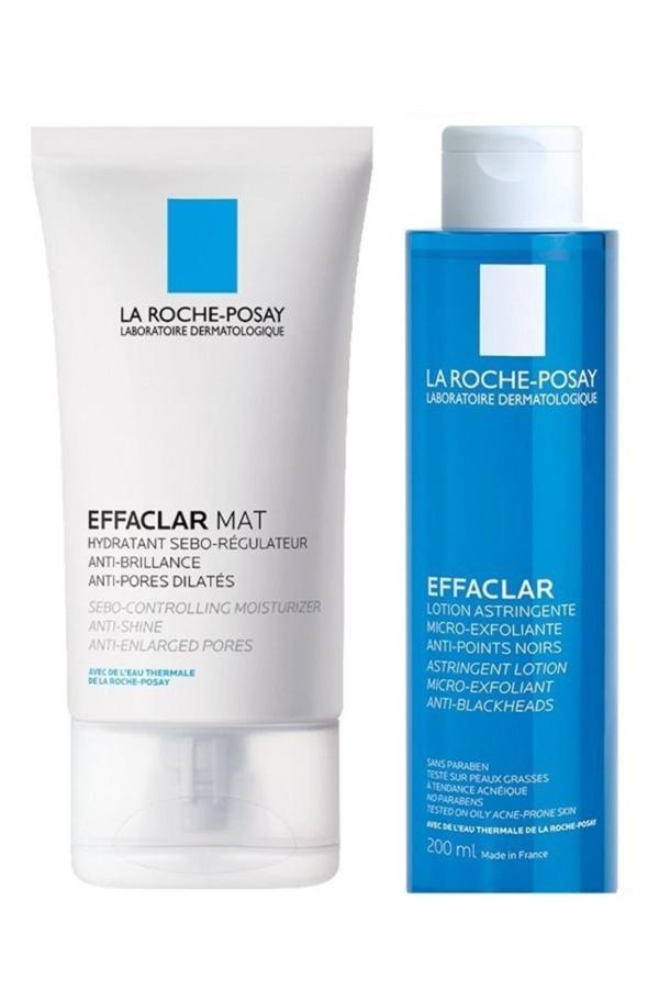 La Roche Posay Effaclar Mat 40 Ml - Effaclar Yağlı Ciltler Için Mikro Soyucu Tonik 200 Ml - Image 1