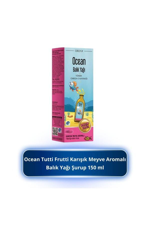 Ocean Tutti Frutti Karışık Meyve Aromalı Balık Yağı Şurup 150 ml - Image 1