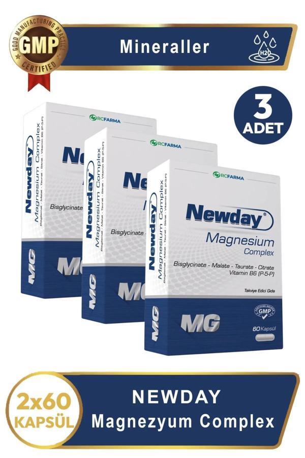 Newday Magnezyum Complex Vitamin B6, 60 Kapsül 3 Adet - Image 1