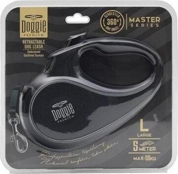Doggie Master Otomatik Köpek Uzatma Tasması Large Siyah 50 Kg 5 Mt - Image 1