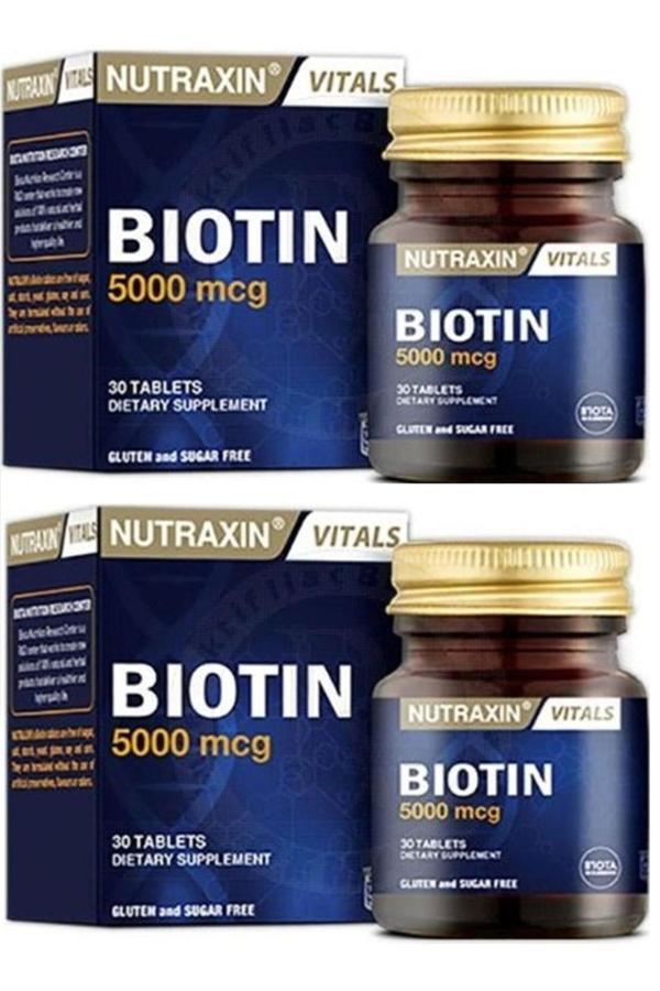 Nutraxin Biotin 5000 Mcg 30 Tablet 2 Adet - Image 1