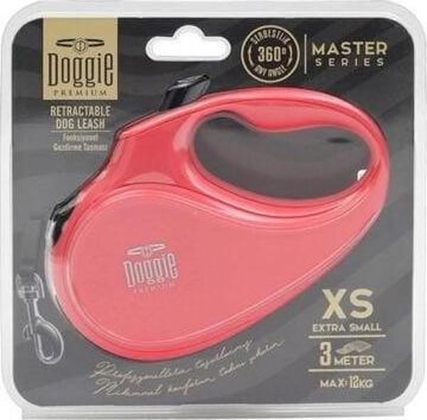 Doggie Master Otomatik Köpek Uzatma Tasması Xsmall Pembe 12 Kg 3 Mt - Image 1
