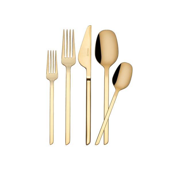Korkmaz Flata 30 Parça Gold Çatal Kaşık Bıçak Seti A2206-1 - Image 1