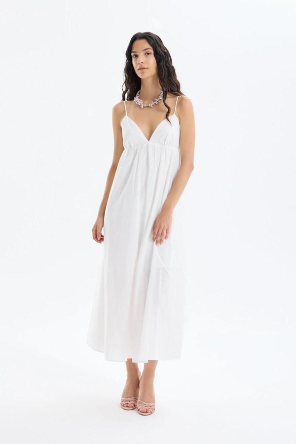 Quzu Sırt Detaylı Askılı Maxi Elbise 25YELB00567 - Image 1