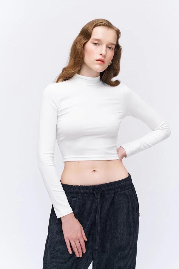 Quzu Balıkçı Yaka Bluz - Image 1