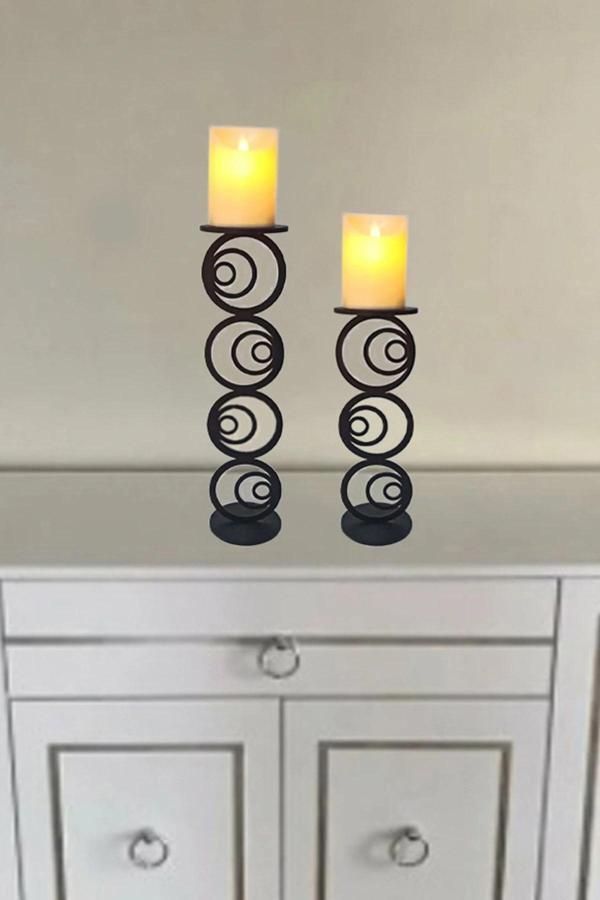 Metal Ferforje Mumluk&şamdan - Image 1