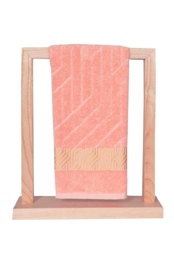 Vos Versa Bursa Varak Serisi 50x90cm %100 Pamuk Yüz Havlusu Somon VVHM0016 - Image 1