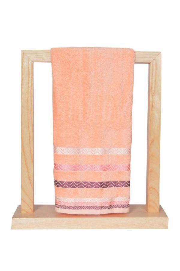 Vos Versa Bursa Varak Serisi 50x90cm %100 Pamuk Yüz Havlusu Somon VVHM0019 - Image 1