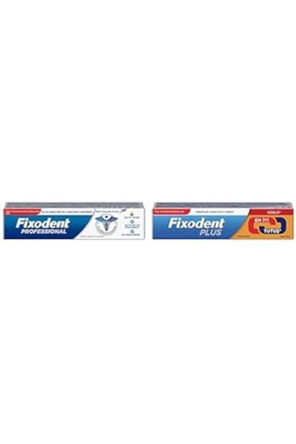 Fixodent Profesyonel Tam Ve Kısmi Protezler Için Yapıştırıcı Krem 40 G Ve Fixodent Plus En İYi Tutu - Image 1
