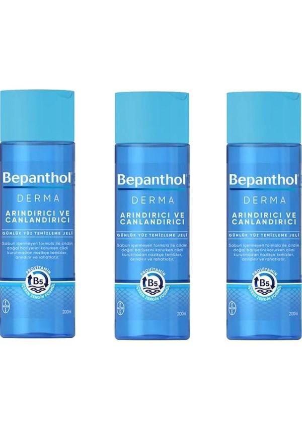 Bepanthol Derma Arındırıcı Canlandırıcı Günlük Yüz Temizleme Jeli 3 x 200 ML - Image 1