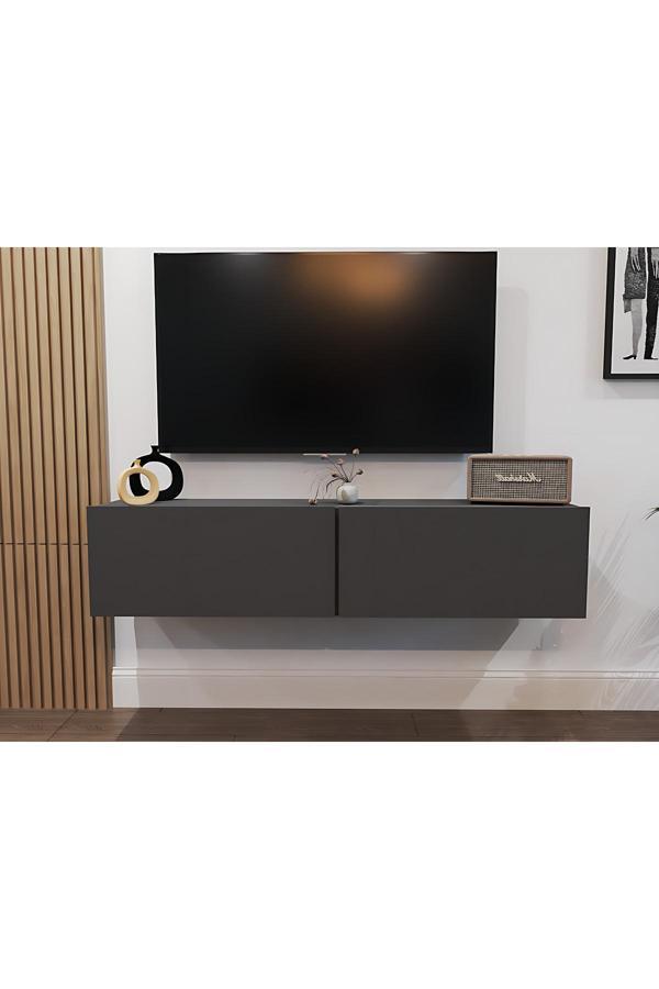 Home Mobiga Perna Duvara Monte Tv Ünitesi 150 Cm Antrasit - Image 1