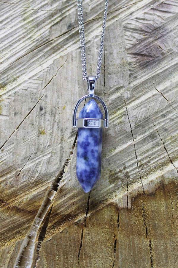 Taşmeran Sodalit Doğal Taş Çivi Kolye Tky0119 - Image 1