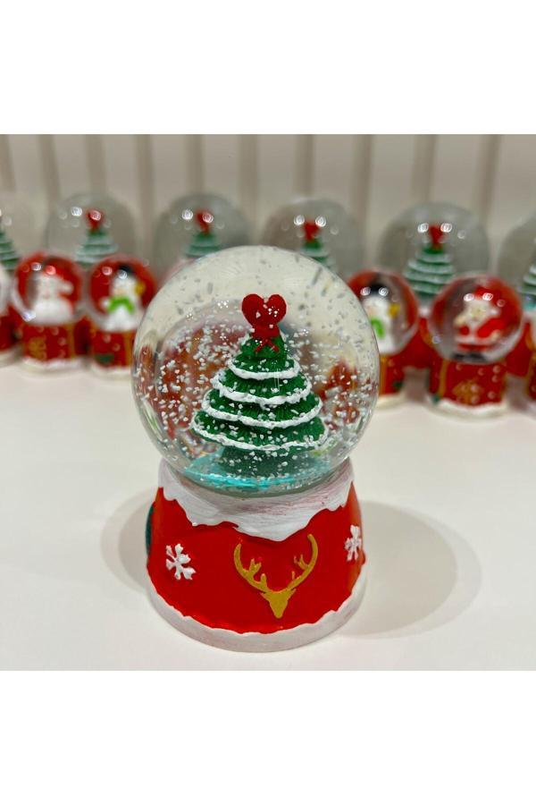 Taşmeran Yılbaşı Ağacı Işıklı Orta Boy Kar Küresi Tky0394 - Image 1