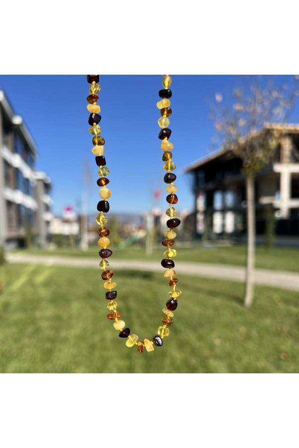 Taşmeran Kehribar Bebek Diş Kolyesi 33 Cm Tky0410 - Image 1