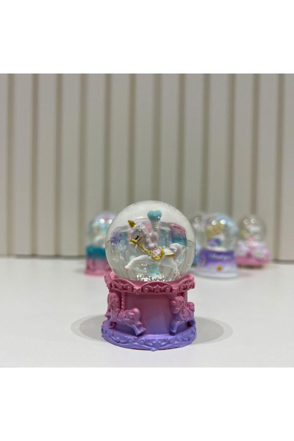 Taşmeran Unicorn Işıklı Mini Boy Kar Küresi Tky0380 - Image 1