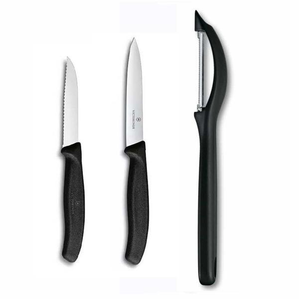 Victorinox 3 lü Set Domates Soyacağı - 10 CM Düz 8 CM Tırtıklı Sebze Meyve Bıçağı - Image 1