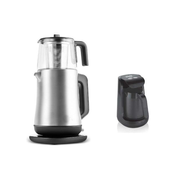 Çay Makinesi Çelik Gövde Hom end Cam Demlik ve Schafer Türk Kahve Makinesi - Image 1