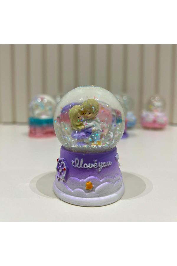 Taşmeran Sevgili Çift Işıklı Mini Boy Kar Küresi Tky0378 - Image 1