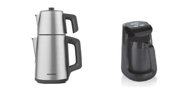 Grundig İnox Çay Makinesi ve Schafer Türk Kahve Makinesi - Image 1