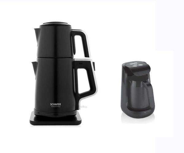 Schafer Elektrikli Çelik Çay Makinesi ve Schafer Türk Kahve Makinesi - Image 1