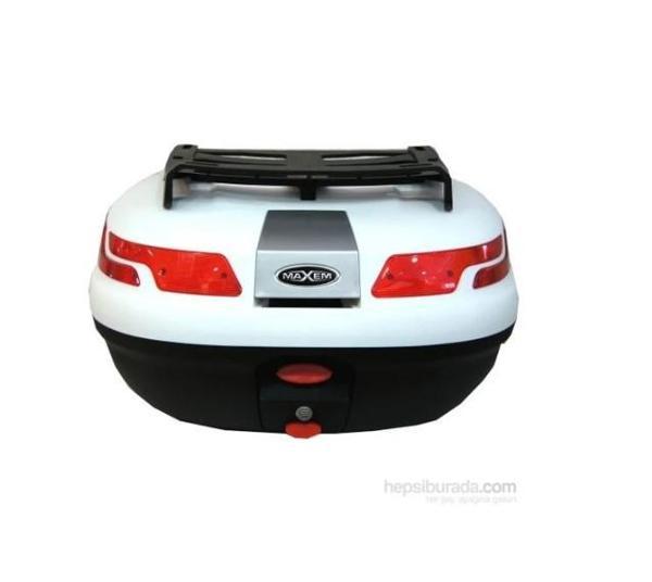 MAXEM 45 LT. SIRT DAYAMALI ÜST TAŞIMA APR. BEYAZ MOTOSİKLET ÇANTASI - Image 1