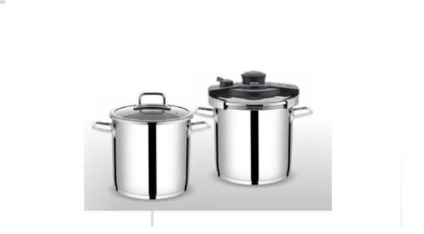 FMS Atlas İkiz 4 + 6 Litre Düdüklü Tencere Seti + Cam Kapak 3031 - Image 1