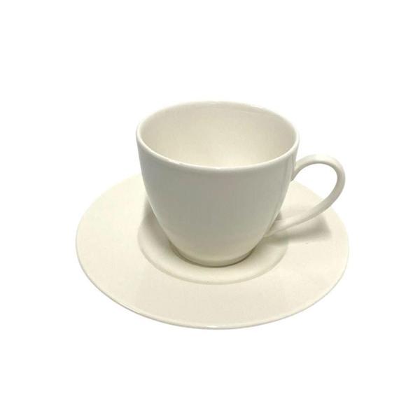 Kütahya Porselen Bone Kalipso Sade 12 Parça Çay Fincan Seti - Image 1