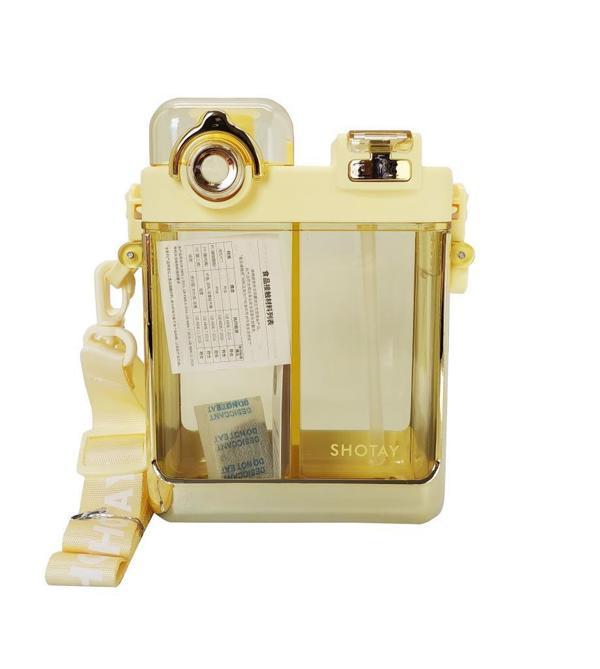 Shotay Su Matarası 2 Bölmeli Tritan Sarı 700Ml - Image 1