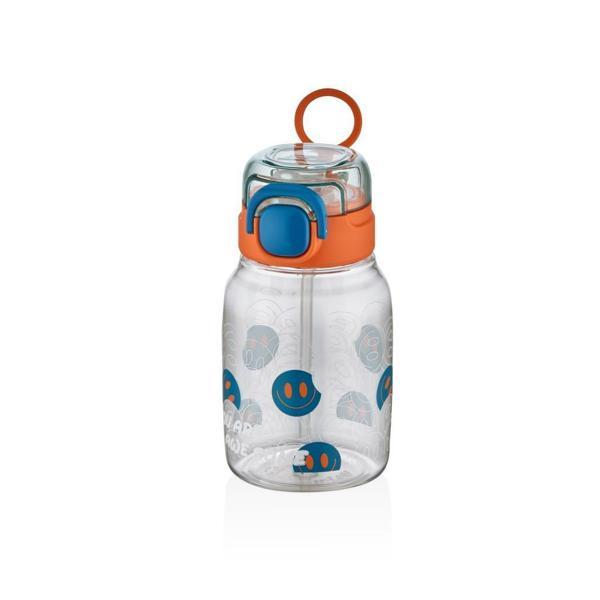 Shotay Çocuk Su Matarası Tritan Pipetli Turuncu 600Ml - Image 1