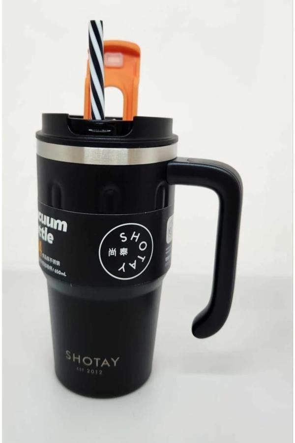 Shotay Termos Bardak Seyahat ve Outdoor 650Ml Siyah - Image 1