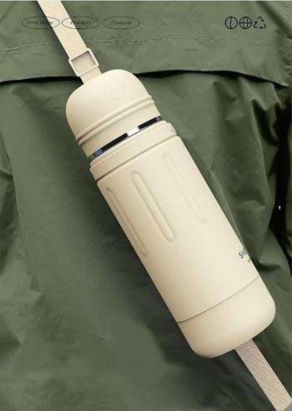 Shotay Durable Çelik Termos Matara 1500Ml Krem - Image 1