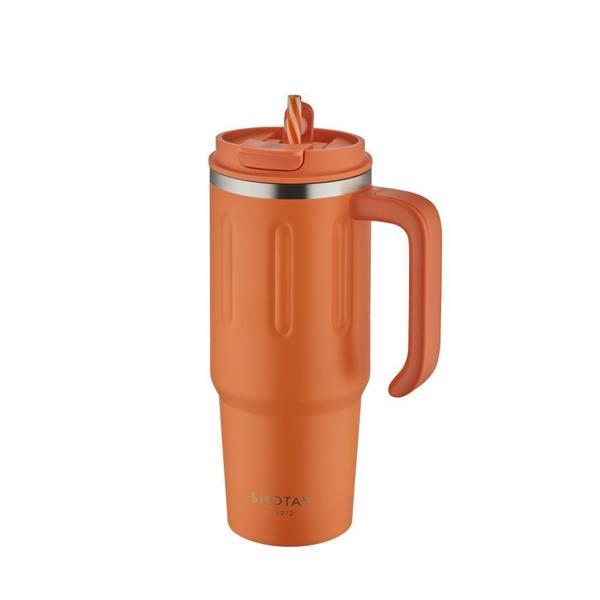 Shotay Travel Çelik Termos Mug 900Ml Turuncu - Image 1